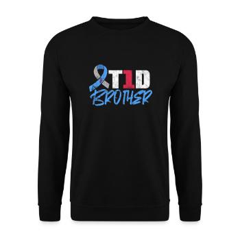 Brother - Unisex Sweatshirt - black - Front - Alina (178cm) & Michal (187cm)