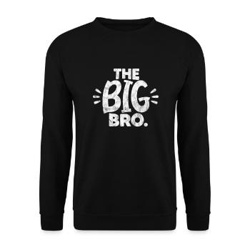 Grosser Bruder - Unisex Pullover - Schwarz - Vorne - Alina (178cm) & Michal (187cm)