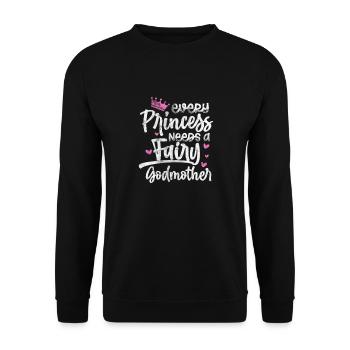 Marraine Tante Marraine Baptême Nièce Neveu Cadeau - Sweat-shirt Unisexe - noir - Devant - Alina (178cm) & Michal (187cm)