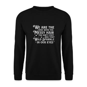 Hippie - Unisex Pullover - Schwarz - Vorne - Alina (178cm) & Michal (187cm)