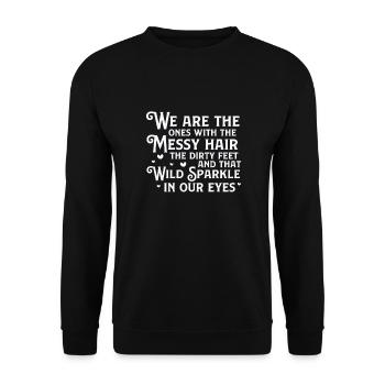 Hippie Peace Flower Power Amour Paix Cadeau - Sweat-shirt Unisexe - noir - Devant - Alina (178cm) & Michal (187cm)