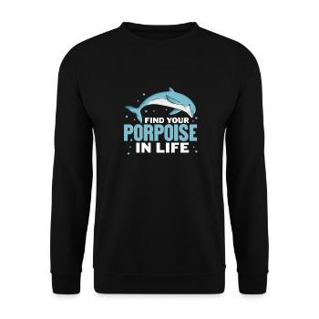 Marine biology - Unisex Sweatshirt - black - Front - Alina (178cm) & Michal (187cm)