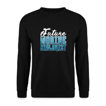 Meeresbiologie Meer Meeresbiologe Biolgie Geschenk - Unisex Pullover - Schwarz - Vorne - Alina (178cm) & Michal (187cm)