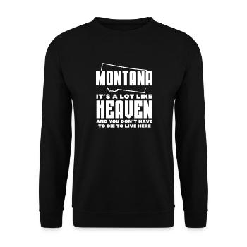 Montana - Unisex Pullover - Schwarz - Vorne - Alina (178cm) & Michal (187cm)