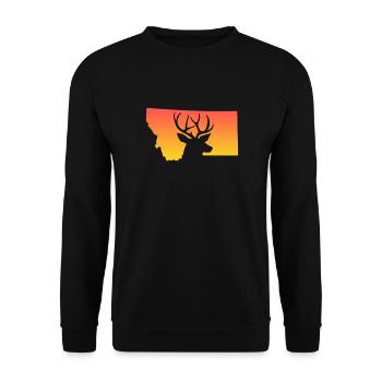 Montana - Unisex Sweatshirt - black - Front - Alina (178cm) & Michal (187cm)