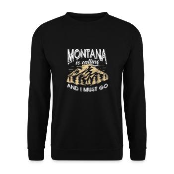 Montana Amérique USA Helena Mountains Cadeau - Sweat-shirt Unisexe - noir - Devant - Alina (178cm) & Michal (187cm)