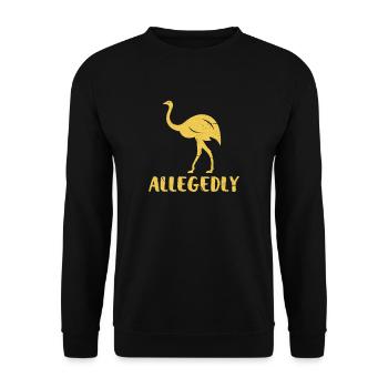 Strauß Vogel Tier Strauss Afrika Safari Geschenk - Unisex Pullover - Schwarz - Vorne - Alina (178cm) & Michal (187cm)