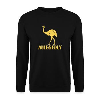 Autruche - Sweat-shirt Unisexe - noir - Devant - Alina (178cm) & Michal (187cm)