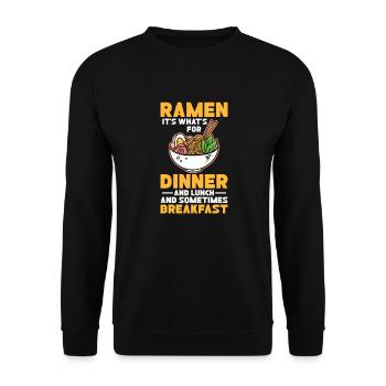 Ramen - Unisex Pullover - Schwarz - Vorne - Alina (178cm) & Michal (187cm)