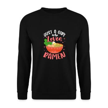 Ramen - Unisex Pullover - Schwarz - Vorne - Alina (178cm) & Michal (187cm)