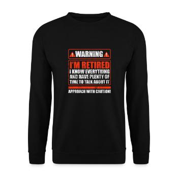 Retirement - Unisex Sweatshirt - black - Front - Alina (178cm) & Michal (187cm)