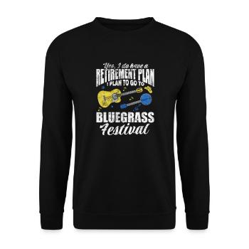 Ruhestand Bluegrass Festival - Unisex Pullover - Schwarz - Vorne - Alina (178cm) & Michal (187cm)