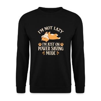 Shiba Inu - Unisex Sweatshirt - black - Front - Alina (178cm) & Michal (187cm)
