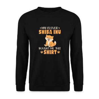 Shiba Inu - Unisex Sweatshirt - black - Front - Alina (178cm) & Michal (187cm)