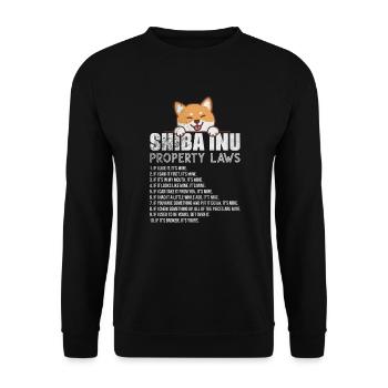 Shiba Inu Dog Dog Lover Dog Breed Gift - Unisex Sweatshirt - black - Front - Alina (178cm) & Michal (187cm)