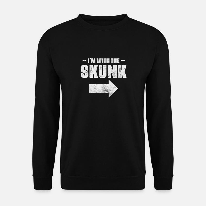 Stinktier Stinken Stinker Skunk Geschenk - Unisex Pullover - Schwarz
