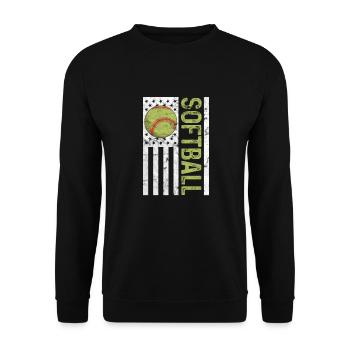 Softball États-Unis - Sweat-shirt Unisexe - noir - Devant - Alina (178cm) & Michal (187cm)