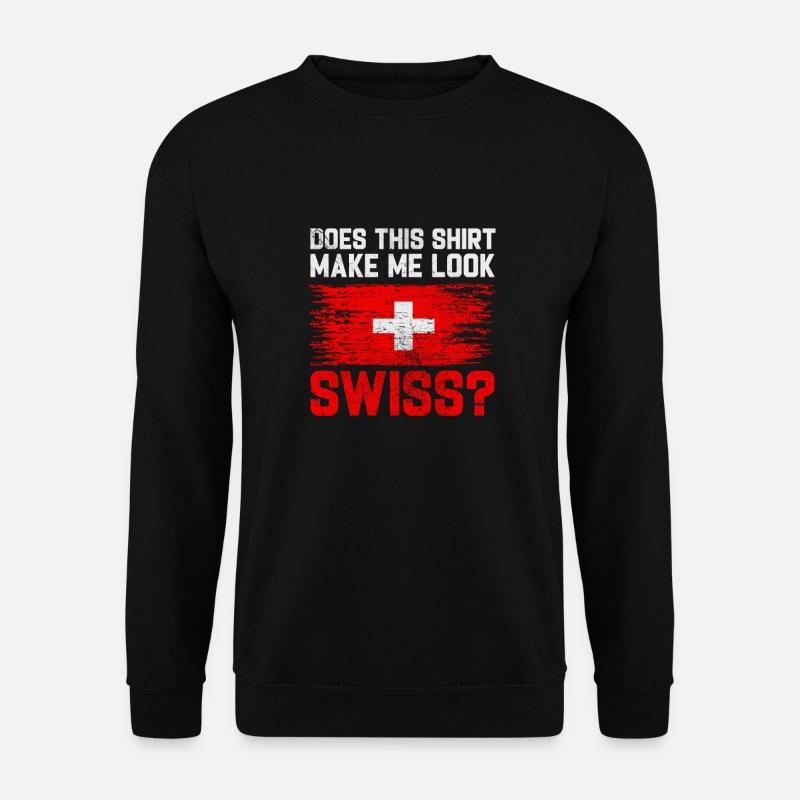 Schweiz Schweizer Swiss Alpen Geschenk - Unisex Pullover - Schwarz