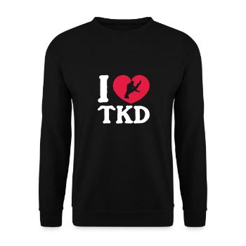 Taekwondo Tae Kwon Do Cadeau d’arts martiaux - Sweat-shirt Unisexe - noir - Devant - Alina (178cm) & Michal (187cm)