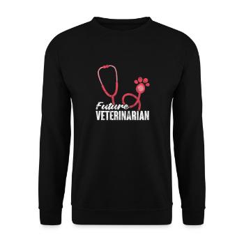 Veterinarian Veterinary Medicine Veterinarian Veterinary Gift - Unisex Sweatshirt - black - Front - Alina (178cm) & Michal (187cm)