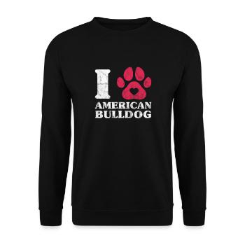 American Bulldog Dog Dog Lover Cadeau - Sweat-shirt Unisexe - noir - Devant - Alina (178cm) & Michal (187cm)