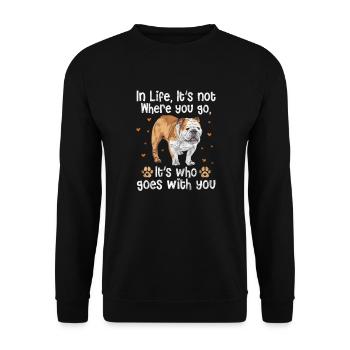 American Bulldog Dog Dog Lover Cadeau - Sweat-shirt Unisexe - noir - Devant - Alina (178cm) & Michal (187cm)