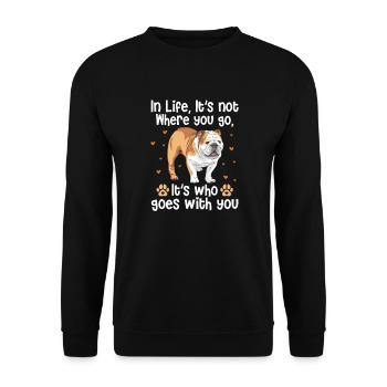 Bouledogue américain - Sweat-shirt Unisexe - noir - Devant - Alina (178cm) & Michal (187cm)