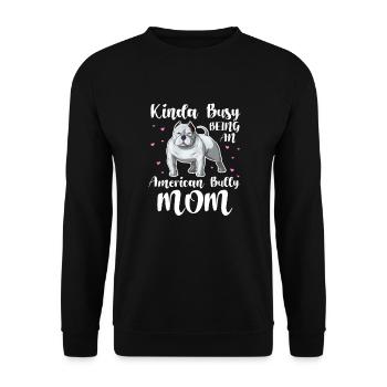 Bouledogue américain - Sweat-shirt Unisexe - noir - Devant - Alina (178cm) & Michal (187cm)