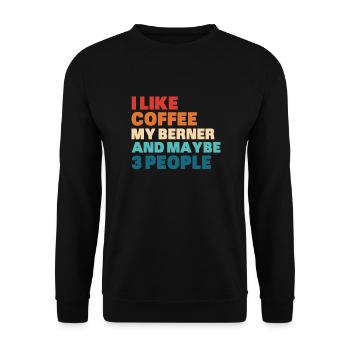 Bernese Mountain Dog - Unisex Sweatshirt - black - Front - Alina (178cm) & Michal (187cm)
