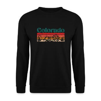 Colorado USA America Gift - Unisex Sweatshirt - black - Front - Alina (178cm) & Michal (187cm)