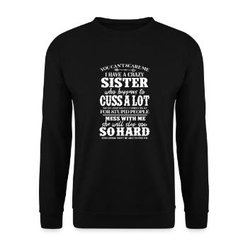 Big Brother Frère Sœur Cadeau - Sweat-shirt Unisexe - noir - Devant - Alina (178cm) & Michal (187cm)