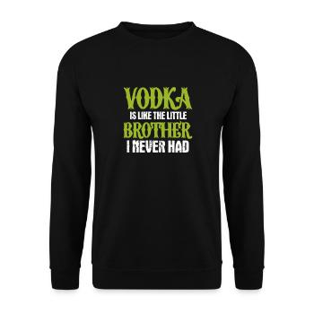 Big Brother Sibling Sister Gift - Unisex Sweatshirt - black - Front - Alina (178cm) & Michal (187cm)