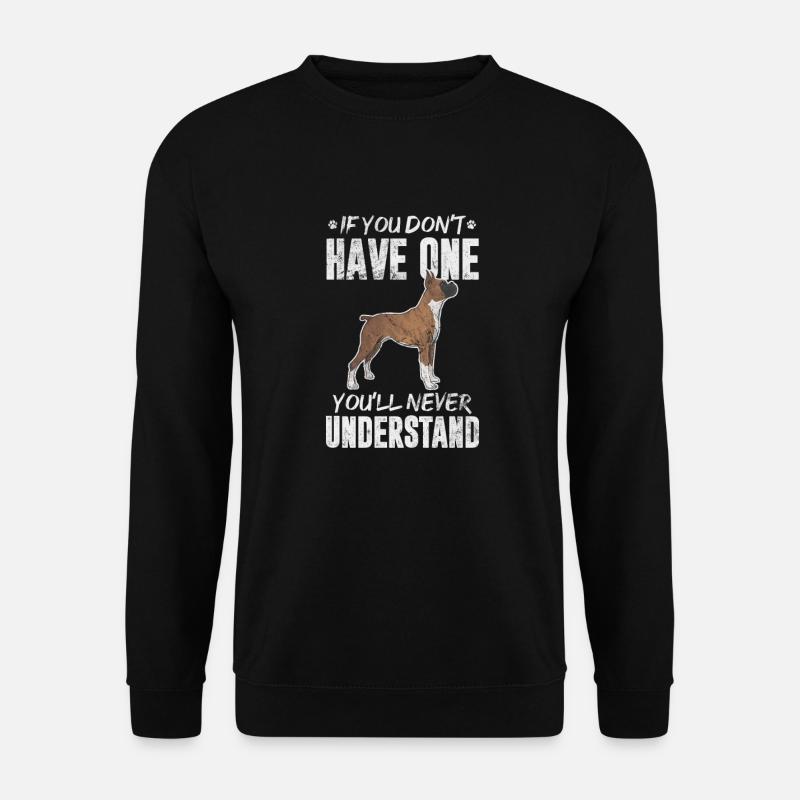 Boxer Hund - Unisex Pullover - Schwarz
