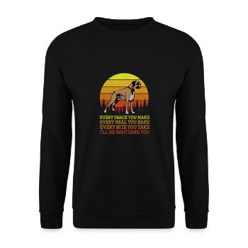 Boxer Chien Chien Allemand Boxer Cadeau - Sweat-shirt Unisexe - noir - Devant - Alina (178cm) & Michal (187cm)