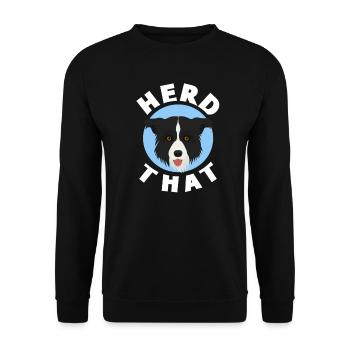 Border Collie - Sweat-shirt Unisexe - noir - Devant - Alina (178cm) & Michal (187cm)