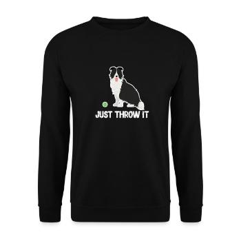 Border Collie Dog Dog Herding Dog Gift - Unisex Sweatshirt - black - Front - Alina (178cm) & Michal (187cm)