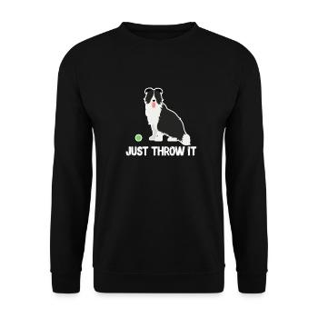 Border Collie - Unisex Sweatshirt - black - Front - Alina (178cm) & Michal (187cm)