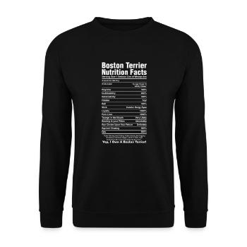 Boston Terrier Hund Hunde Hundeliebhaber Geschenk - Unisex Pullover - Schwarz - Vorne - Alina (178cm) & Michal (187cm)