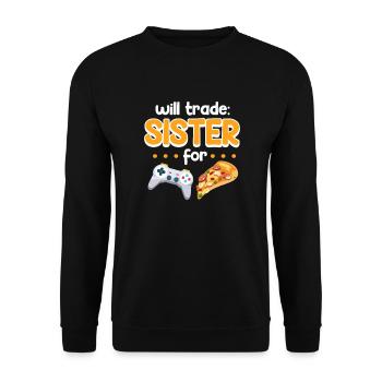 Big Brother Sibling Sister Gift - Unisex Sweatshirt - black - Front - Alina (178cm) & Michal (187cm)