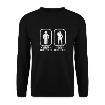Brother - Unisex Sweatshirt - black - Front - Alina (178cm) & Michal (187cm)