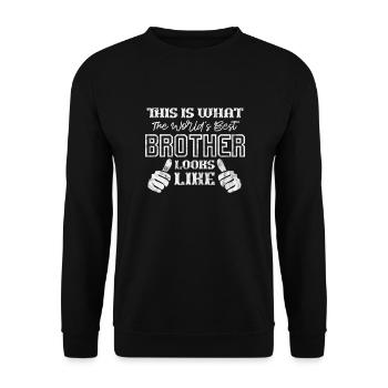 Brother - Unisex Sweatshirt - black - Front - Alina (178cm) & Michal (187cm)