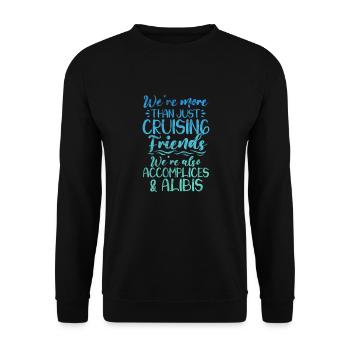 Cruise Cruise Ship Holiday Ship Gift - Unisex Sweatshirt - black - Front - Alina (178cm) & Michal (187cm)