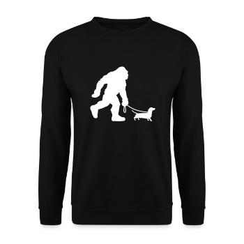 Teckel Bigfoot Chiens Cadeaux-Cadeaux-Cadeaux. - Sweat-shirt Unisexe - noir - Devant - Alina (178cm) & Michal (187cm)