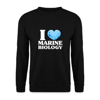 Marine biology - Unisex Sweatshirt - black - Front - Alina (178cm) & Michal (187cm)