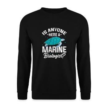 Marine Biology Marine Biologist Biolgy Gift - Unisex Sweatshirt - black - Front - Alina (178cm) & Michal (187cm)