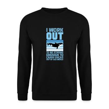 Marine biology - Unisex Sweatshirt - black - Front - Alina (178cm) & Michal (187cm)