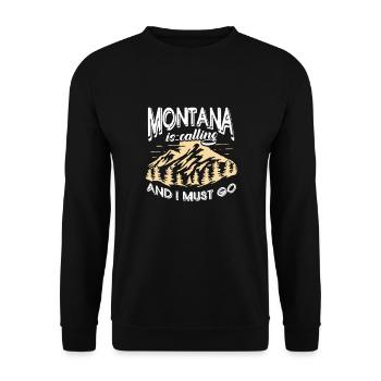 Montana - Unisex Pullover - Schwarz - Vorne - Alina (178cm) & Michal (187cm)