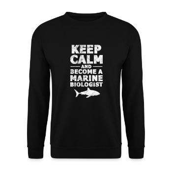 Marine Biology Marine Biologist Biolgy Gift - Unisex Sweatshirt - black - Front - Alina (178cm) & Michal (187cm)