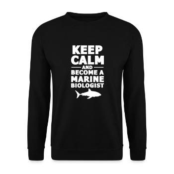 Marine biology - Unisex Sweatshirt - black - Front - Alina (178cm) & Michal (187cm)