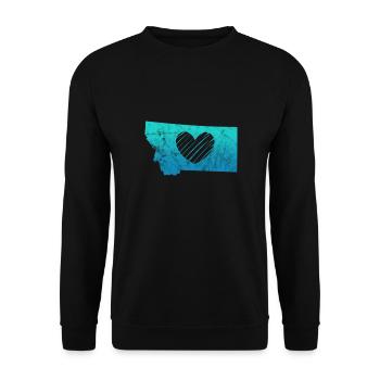 Montana Amérique États-Unis Helena Mountains Cadeau - Sweat-shirt Unisexe - noir - Devant - Alina (178cm) & Michal (187cm)